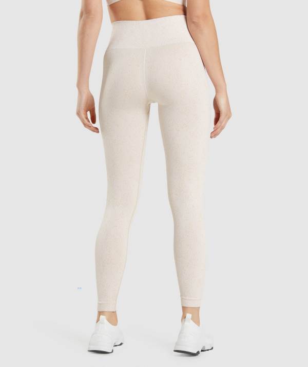 Damske Legíny Gymshark Adapt Fleck Seamless Biele | LR9458623